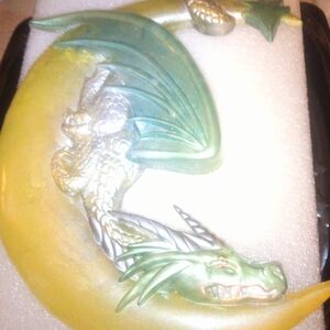 Green and Gold Dragon Lighted Wall Decor
